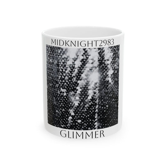 Glimmer- White Ceramic Mug, (11oz, 15oz)